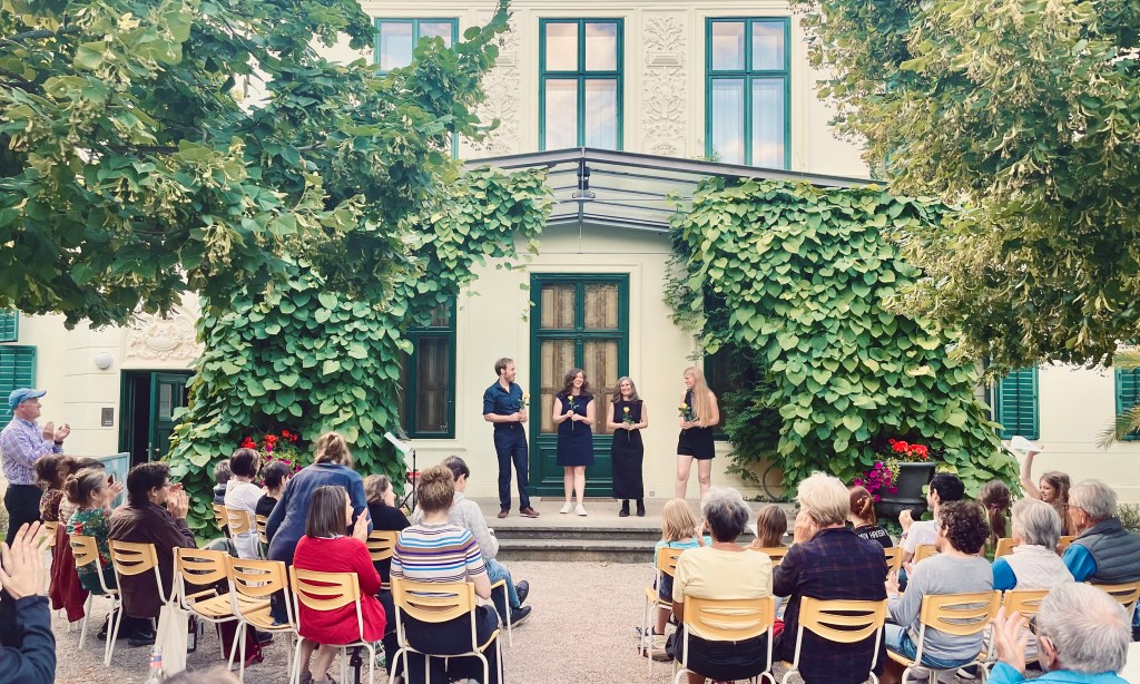 Laternenquartett beim Konzert im Schlossgarten